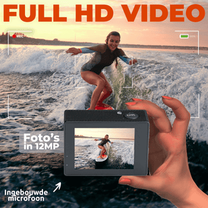 Denver Action Camera Full HD - 12MP - Foto & Video - WiFi - App - 30M Waterdicht - Incl. Accessoires - ACW5054 - Denvershop