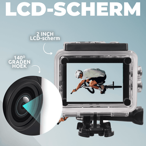 Denver Action Camera Full HD - 12MP - Foto & Video - WiFi - App - 30M Waterdicht - Incl. Accessoires - ACW5054 - Denvershop