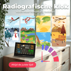 Denver Weerstation Binnen en Buiten - 8 in 1 - Draadloze Buitensensor - Weersvoorspelling - Wind & Regen - Radiogestuurd - WS650 - Denvershop