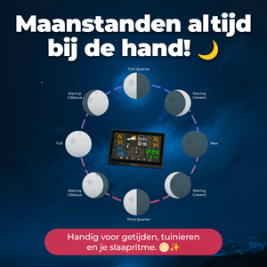 Denver Weerstation Binnen en Buiten - 8 in 1 - Draadloze Buitensensor - Weersvoorspelling - Wind & Regen - Radiogestuurd - WS650 - Denvershop
