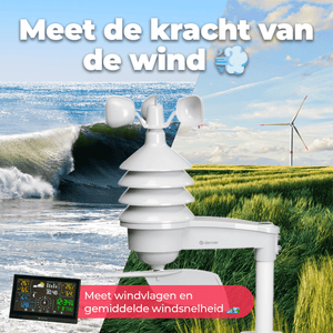 Denver Weerstation Binnen en Buiten - 8 in 1 - Draadloze Buitensensor - Weersvoorspelling - Wind & Regen - Radiogestuurd - WS650 - Denvershop