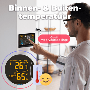 Denver Weerstation Binnen en Buiten - 8 in 1 - Draadloze Buitensensor - Weersvoorspelling - Wind & Regen - Radiogestuurd - WS650 - Denvershop