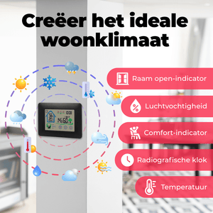 Denver Weerstation - Binnens -en Buitenshuis - Meet temperatuur - luchtvochtigheid - WS520 - Denvershop