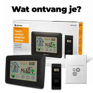 Denver Weerstation - Binnens -en Buitenshuis - Meet temperatuur - luchtvochtigheid - WS520 - Denvershop