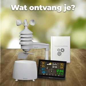 Denver Weerstation Binnen en Buiten - 8 in 1 - Draadloze Buitensensor - Weersvoorspelling - Wind & Regen - Radiogestuurd - WS650 - Denvershop