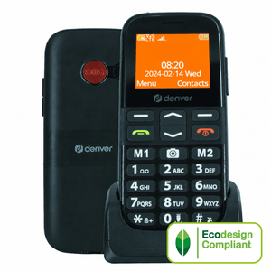 Denver Senioren Mobiele Telefoon 4G - Grote Toetsen - SOS knop - Oplaadstation - GSM - Bluetooth - FM Radio - Volledig NL en FR - BAS18800L