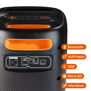 Denver Bluetooth Speaker Party Box - Discolichten - Partybox - Incl. Afstandsbediening - Microfoon Aansluiting - BPS165 - Denvershop