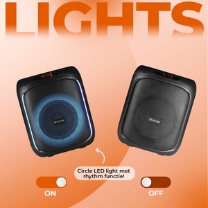 Denver Bluetooth Speaker Party Box - Discolichten - Partybox - Incl. Afstandsbediening - Microfoon Aansluiting - BPS165 - Denvershop