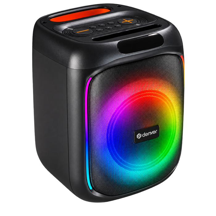 Denver Bluetooth Speaker Party Box - Discolichten - Partybox - Incl. Afstandsbediening - Microfoon Aansluiting - BPS165 - Denvershop