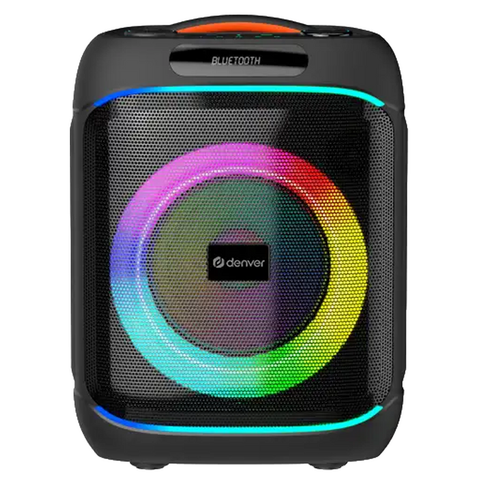 Denver Bluetooth Speaker Party box - Discolichten - Partyspeaker incl. draadloze microfoon & afstandsbediening - Luidspreker - BPS270