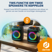 Denver Bluetooth Speaker Party box - Discolichten - Partyspeaker incl. draadloze microfoon & afstandsbediening - Luidspreker - BPS270