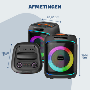 Denver Bluetooth Speaker Party box - Discolichten - Partyspeaker incl. draadloze microfoon & afstandsbediening - Luidspreker - BPS270