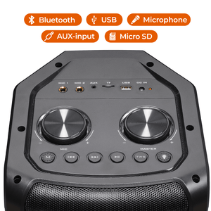 Denver Bluetooth Speaker Party Box - Discolichten - Partybox - Incl. Microfoon - BPS352 - Denvershop