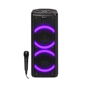 Denver partyspeaker 6,5 inch · discolicht en microfoon