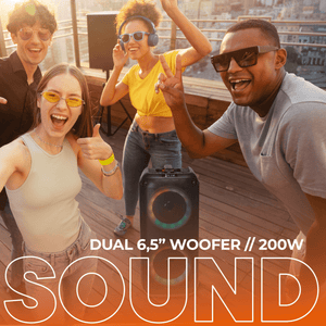 Denver Bluetooth Speaker Party Box - Discolichten - Partybox - Incl. Afstandsbediening - Microfoon Aansluiting - BPS354 - Denvershop