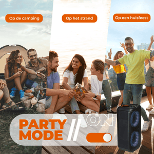 Denver Bluetooth Speaker Party Box - Discolichten - Partybox - Incl. Afstandsbediening - Microfoon Aansluiting - BPS354 - Denvershop