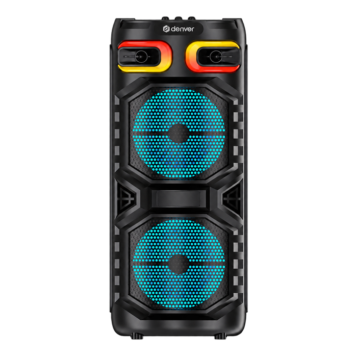 Denver partyspeaker 8 inch · discolicht, SD, USB en AUX