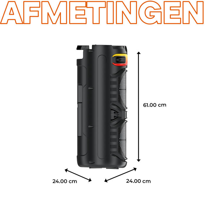Denver Bluetooth Speaker Party Box - Discolichten - Partybox - Incl. Afstandsbediening - Microfoon Aansluiting - Micro SD / USB / AUX - BPS355