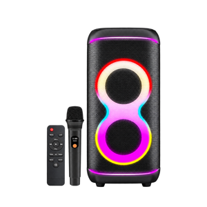Denver partyspeaker 6,5 inch · discolicht, draadloze microfoon en 4 uur accu