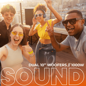 Denver Bluetooth Speaker Party box - Discolichten - Partybox - Incl. Draadloze Microfoon & Afstandsbediening - BPS458 - Denvershop
