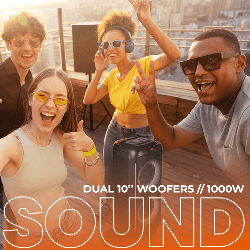 Denver Bluetooth Speaker Party box - Discolichten - Partybox - Incl. Draadloze Microfoon & Afstandsbediening - BPS458 - Denvershop