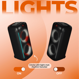 Denver Bluetooth Speaker Party box - Discolichten - Partybox - Incl. Draadloze Microfoon & Afstandsbediening - BPS458 - Denvershop