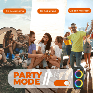 Denver Bluetooth Speaker Party box - Discolichten - Partybox - Incl. Draadloze Microfoon & Afstandsbediening - BPS458 - Denvershop