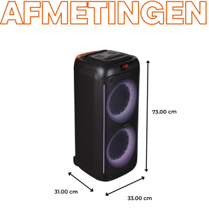 Denver Bluetooth Speaker Party box - Discolichten - Partybox - Incl. Draadloze Microfoon & Afstandsbediening - BPS458 - Denvershop