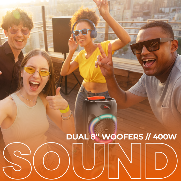 Denver Bluetooth Speaker Party box - Discolichten - Partybox - Incl. Draadloze Microfoon & Afstandsbediening - BPS459
