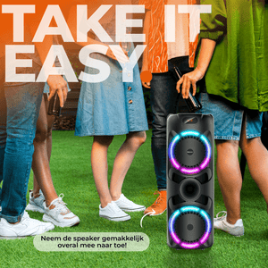 Denver Bluetooth Speaker Party box - Discolichten - Partybox - Incl. Draadloze Microfoon & Afstandsbediening - BPS459 - Denvershop