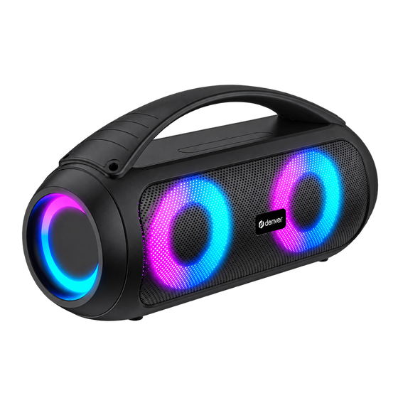 Denver Bluetooth Speaker Draadloos - Lichteffecten - Muziek Box - AUX - TWS Pairing - BTG616 - Denvershop