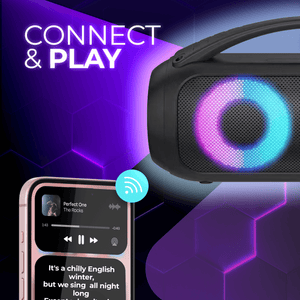 Denver Bluetooth Speaker Draadloos - Lichteffecten - Muziek Box - AUX - TWS Pairing - BTG616 - Denvershop