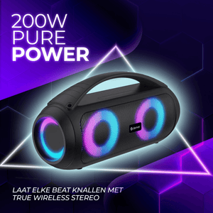Denver Bluetooth Speaker Draadloos - Lichteffecten - Muziek Box - AUX - TWS Pairing - BTG616 - Denvershop