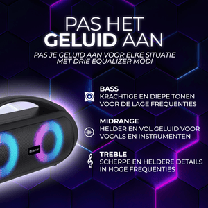 Denver Bluetooth Speaker Draadloos - Lichteffecten - Muziek Box - AUX - TWS Pairing - BTG616 - Denvershop