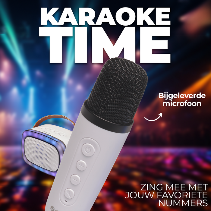 Denver Karaoke Set Kinderen & Volwassenen - Discolichten - Bluetooth - Incl. Microfoon - Speaker Party Box - Partybox - BTM610