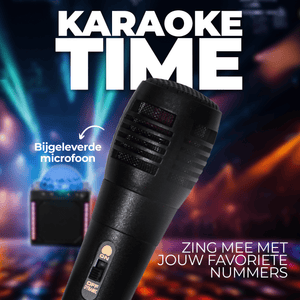 Bijgeleverde microfoon van de Denver BTM618, zing mee met je favoriete nummers