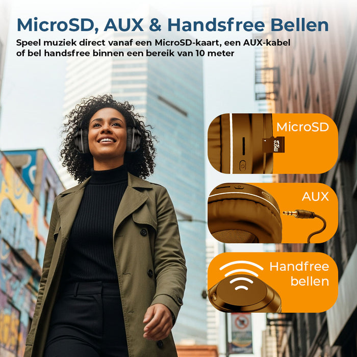 Denver Bluetooth Koptelefoon - Active Noise Canceling - Draadloos - Handsfree Bellen - BTN210