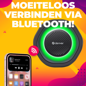 Denver bluetooth speaker draagbaar · lichteffecten en TWS pairing