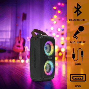 Denver Bluetooth Speaker Draadloos - Lichteffecten - Muziek Box - AUX - TWS Pairing - BTV230 - Zwart - Denvershop