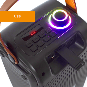 Denver Bluetooth Speaker Draadloos - Lichteffecten - Muziek Box - AUX - TWS Pairing - BTV230 - Zwart - Denvershop