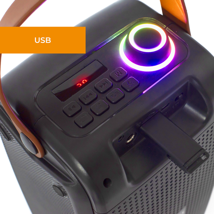 Denver Bluetooth Speaker Draadloos - Lichteffecten - Muziek Box - AUX - TWS Pairing - BTV230 - Zwart