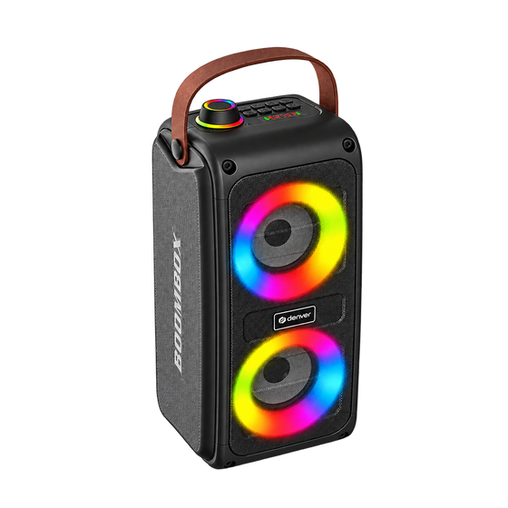 Denver bluetooth speaker · lichteffecten en 5 uur speeltijd