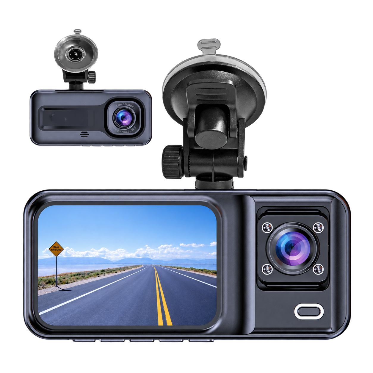 Denver Dashcam - Dashcam voor Auto - Voor- en Cabin Camera - Full HD - 120° Groothoek - Loop Opname - G-Sensor - CCT2500 - Denvershop