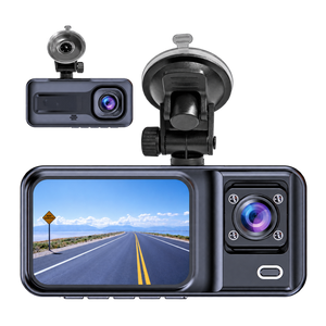 Denver CCT2500 dashcam met voor- en cabinecamera, zuignaphouder en scherm