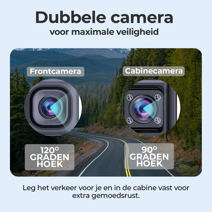 Denver Dashcam - Dashcam voor Auto - Voor- en Cabin Camera - Full HD - 120° Groothoek - Loop Opname - G-Sensor - CCT2500