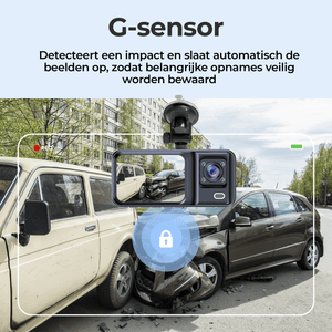 Denver Dashcam - Dashcam voor Auto - Voor- en Cabin Camera - Full HD - 120° Groothoek - Loop Opname - G-Sensor - CCT2500 - Denvershop