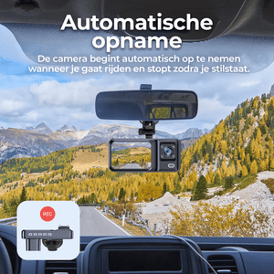 Denver Dashcam - Dashcam voor Auto - Voor- en Cabin Camera - Full HD - 120° Groothoek - Loop Opname - G-Sensor - CCT2500 - Denvershop