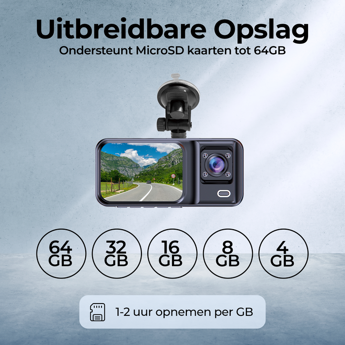 Denver Dashcam - Dashcam voor Auto - Voor- en Cabin Camera - Full HD - 120° Groothoek - Loop Opname - G-Sensor - CCT2500