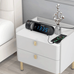 Denver Wekkerradio met Projectie - Opladen via USB - Digitale Wekker - FM Radio - Dubbel Alarm - CPR700 - Denvershop
