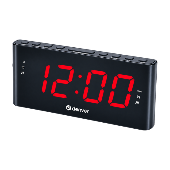 Denver wekkerradio met projectie · FM en dubbel alarm · CPR710